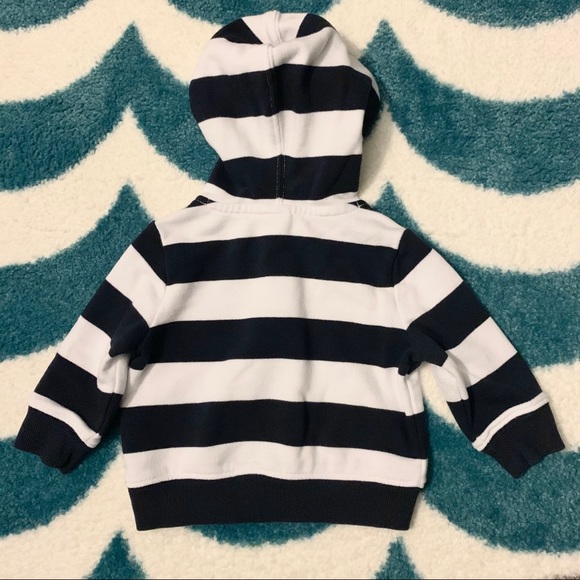 Janie and Jack Hooded Terry Sweatshirt - Size 3-6M - Picture 3 of 5